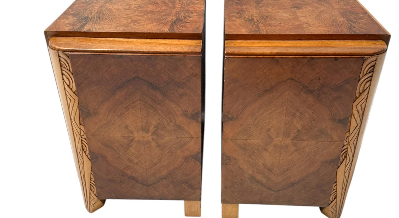 Two Art Deco Cabinets or Bed Side Tables, 1930s